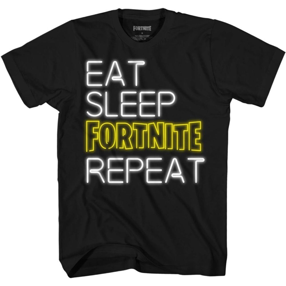 FORTNITE EAT SLEEP FORTNITE REPEAT SHORT SLEEVE T SHIRT